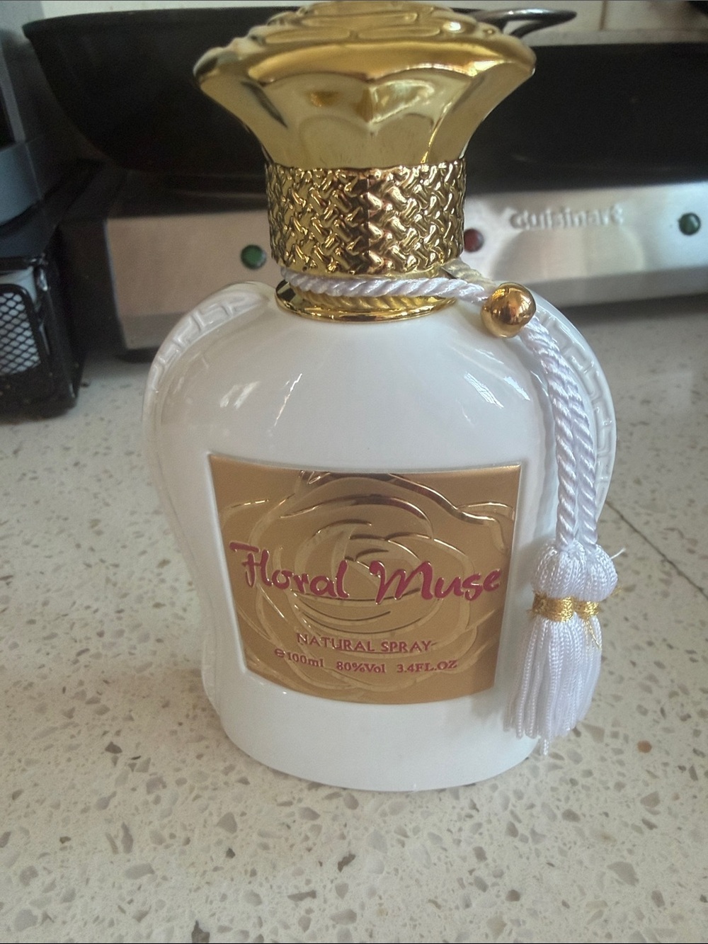 Women's Floral Muse 3.4 Fl. Oz. Natural Spray Perfume – White & Gold New w/ Box